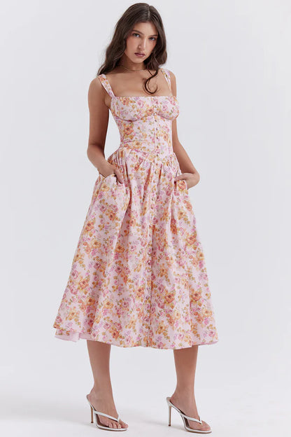 Flower Midi Dress