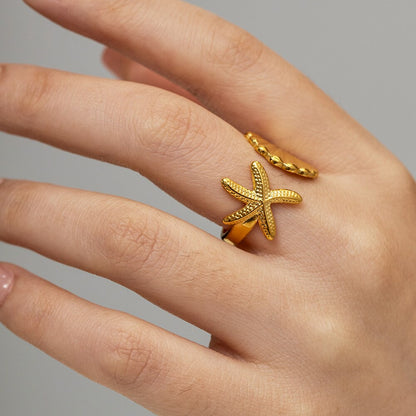 Shell and Starfish Ring