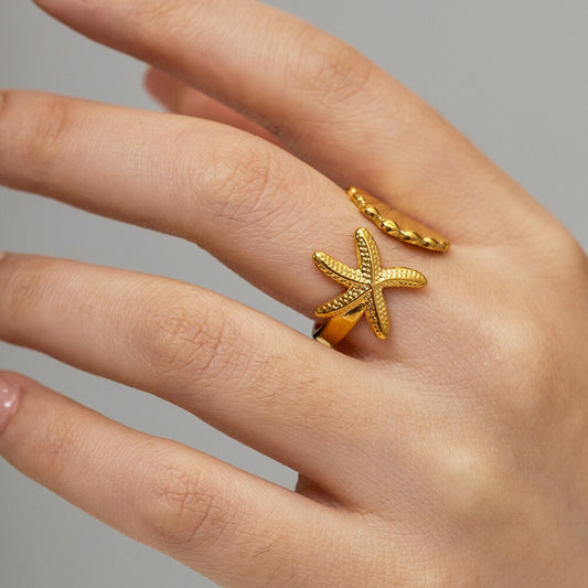 Shell and Starfish Ring