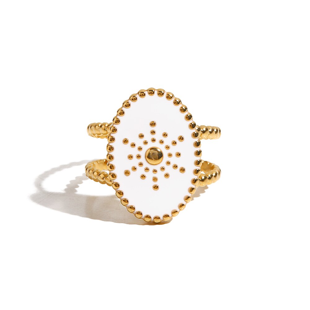 White Drip Starlight Ring