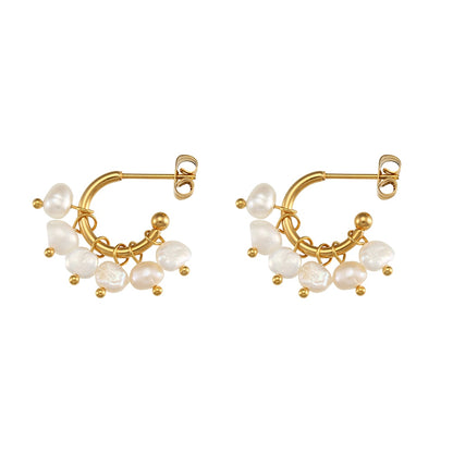 Pearl Hoop Earrings