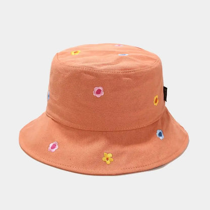 Flower Embroidery Bucket Hat