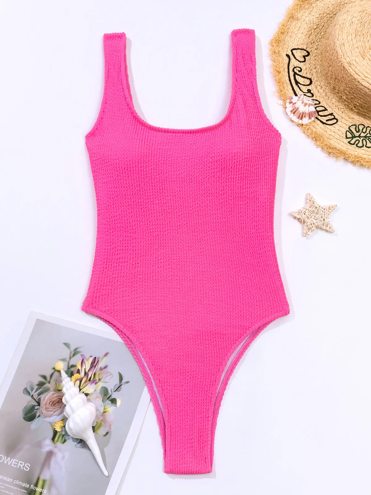 Pink One Piece Swimsuit