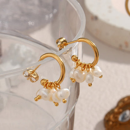 Pearl Hoop Earrings