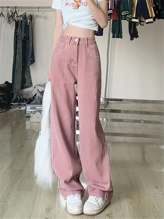 Pink High Waist Jeans