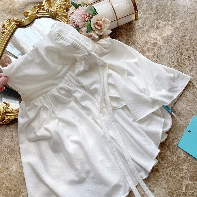 White Pleated Mini Skirts