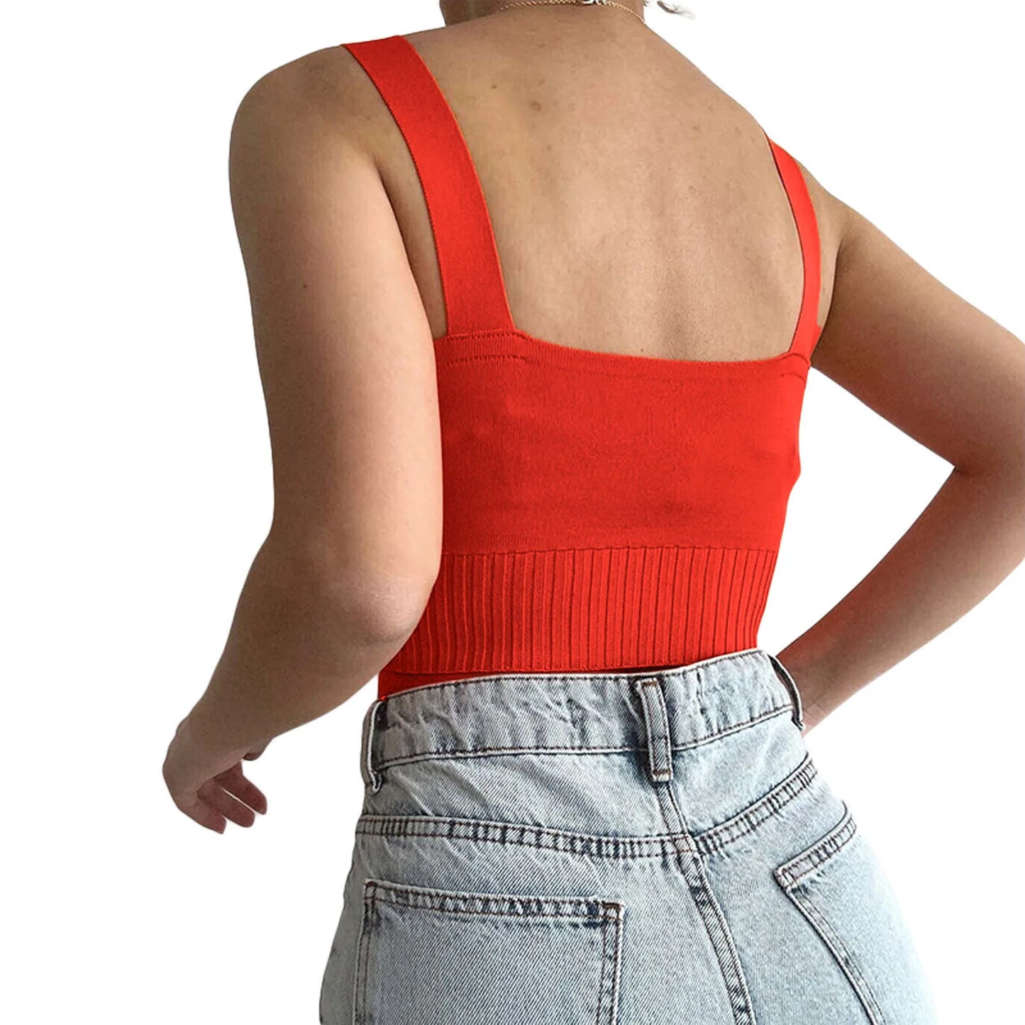 Sleeveless Backless Crop Top