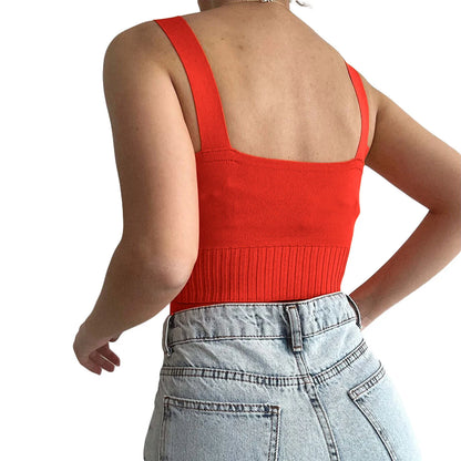 Sleeveless Backless Crop Top