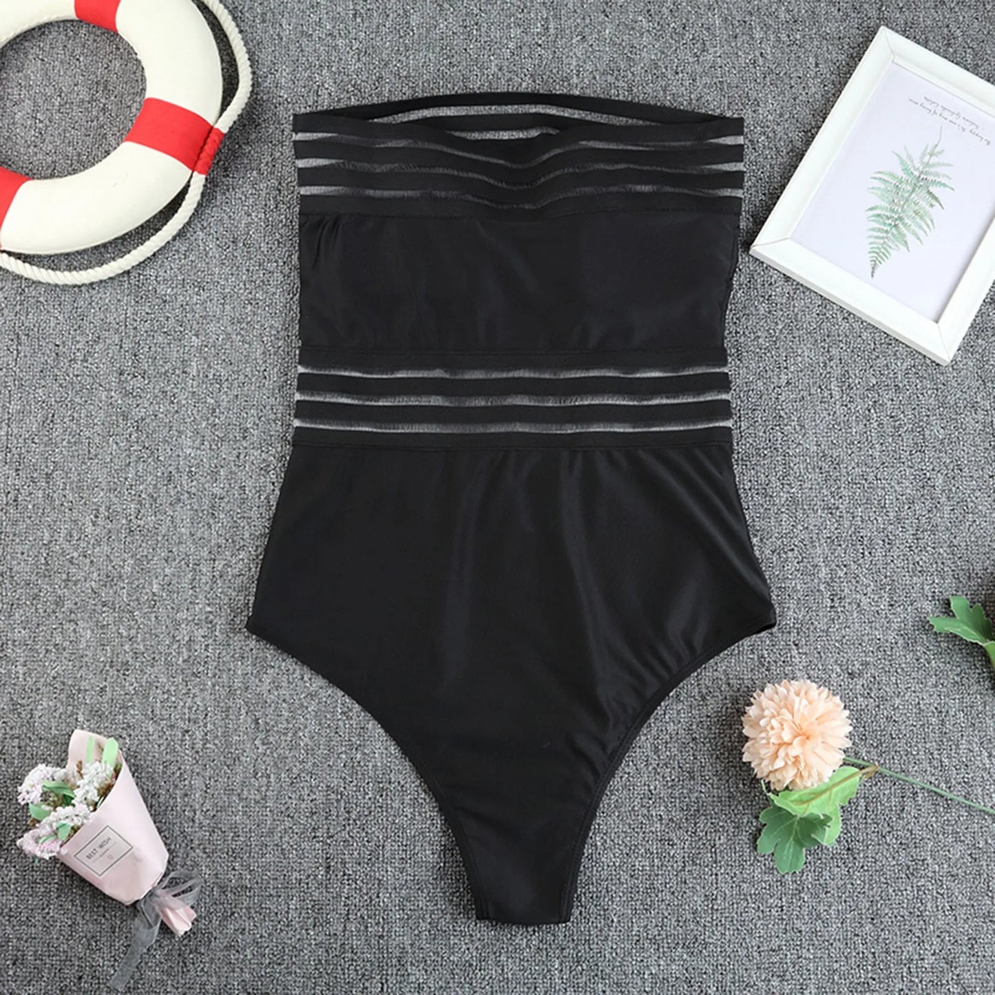 Black One Piece Swimsuit