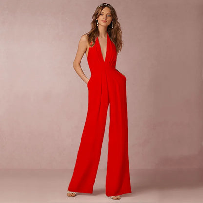 Sleeveless Wide Leg Jumpsuit