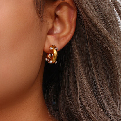 Pearl Chunky Earrings