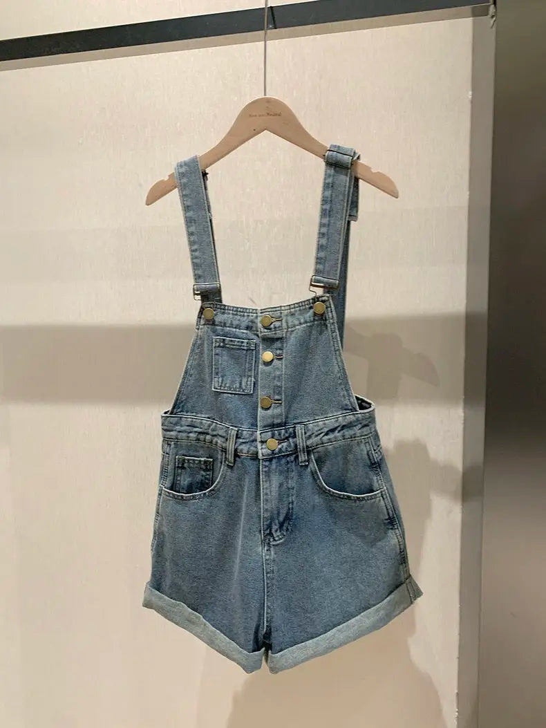 Retro Edge Denim Overall