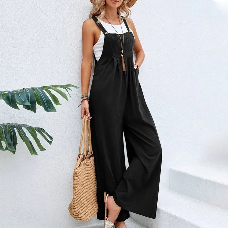 Wide Leg Baggy Overalls