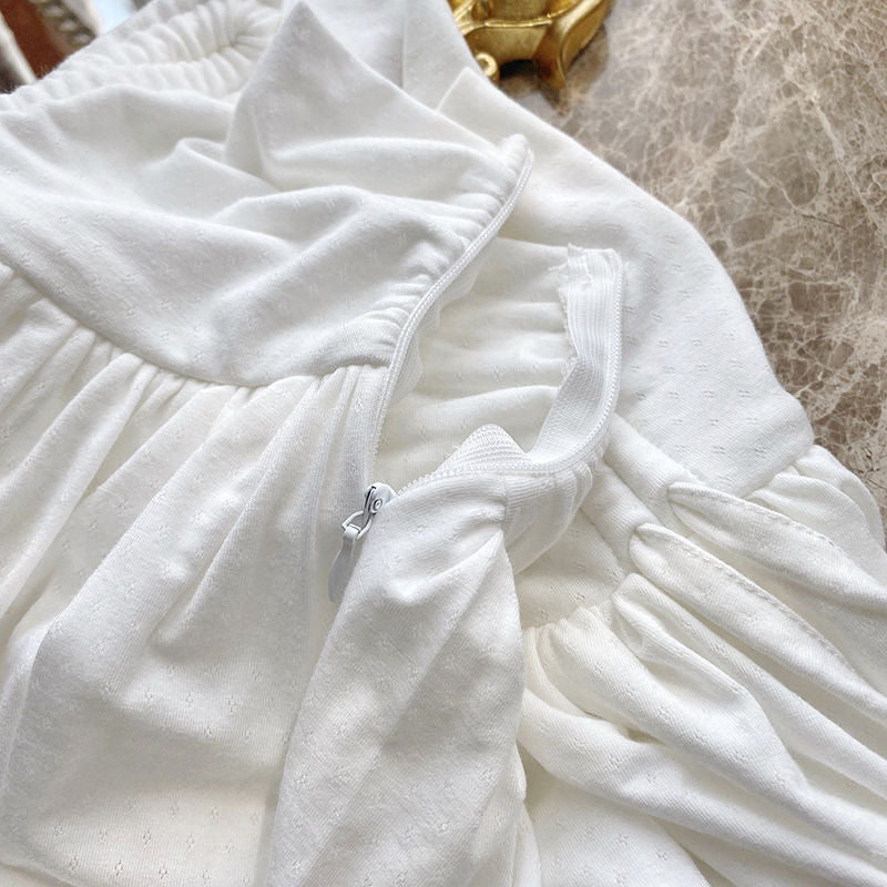 White Pleated Mini Skirts