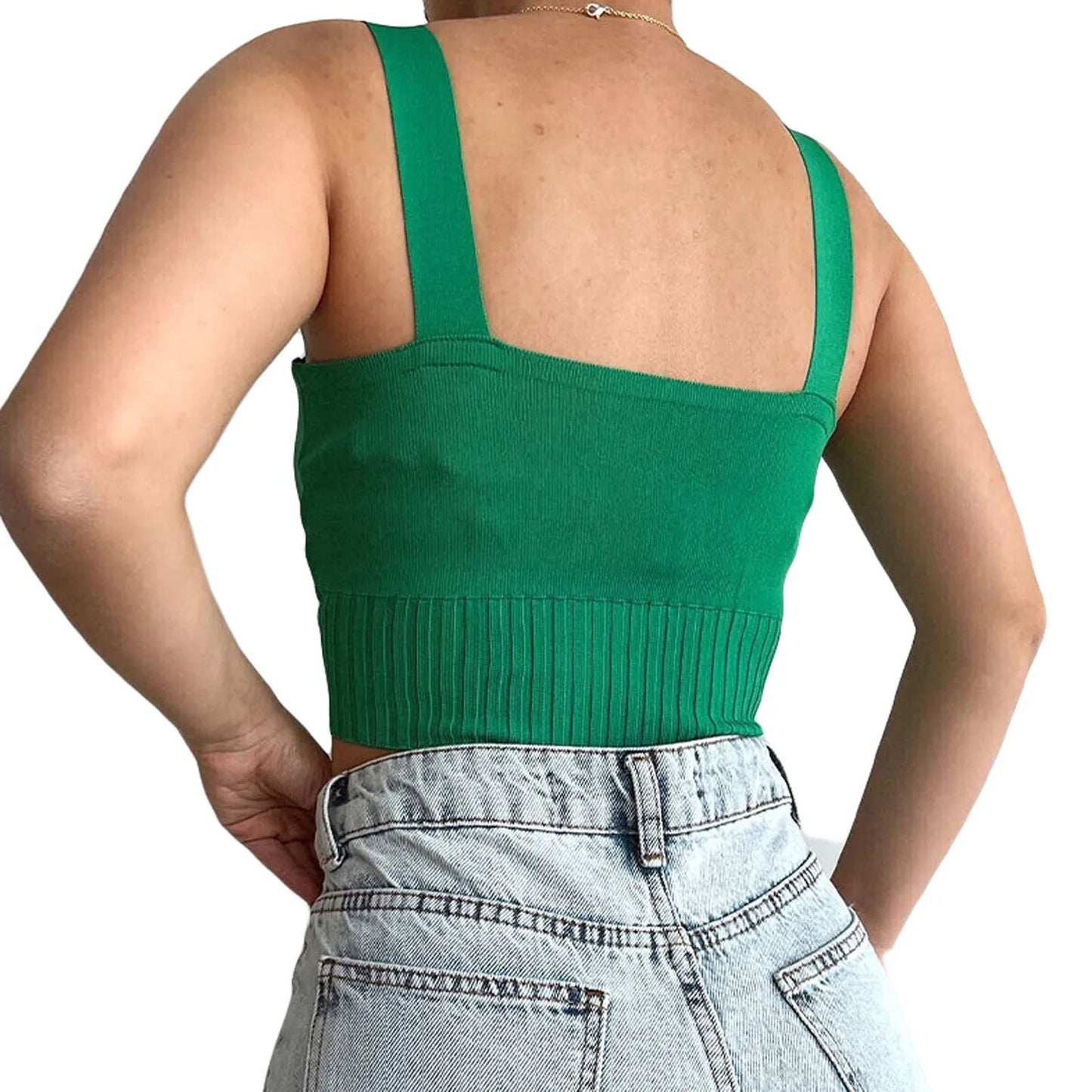 Sleeveless Backless Crop Top