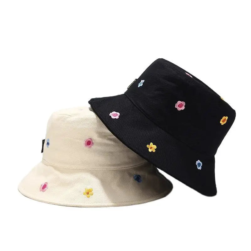 Flower Embroidery Bucket Hat