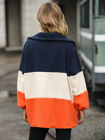 Colorblock Zip Sweater Dress