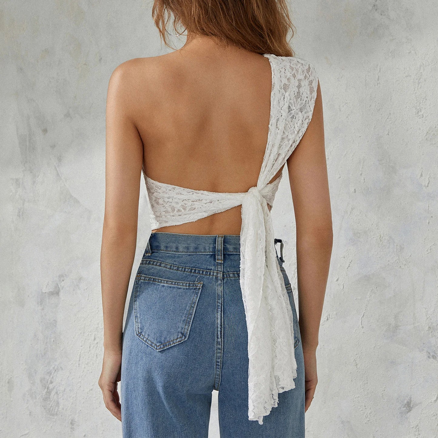 Sleeveless One-shoulder Tops