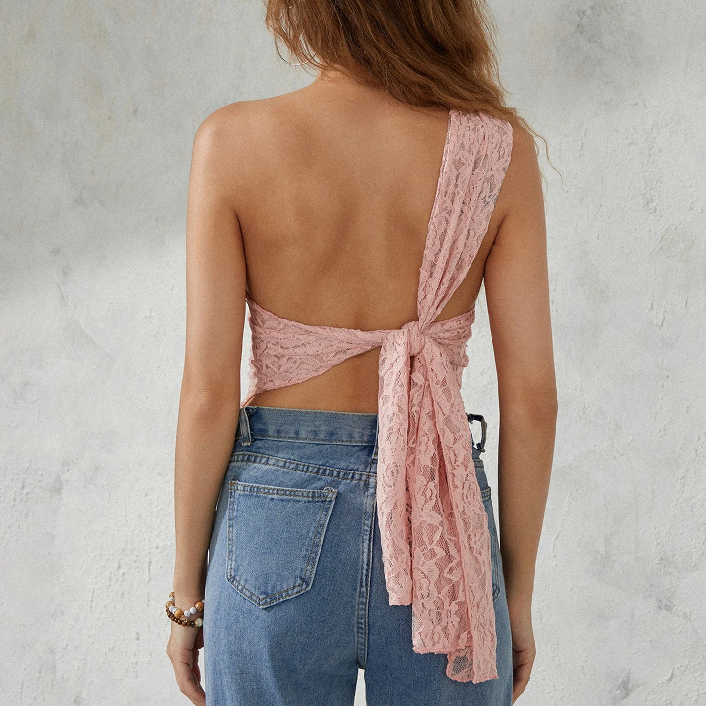 Sleeveless One-shoulder Tops