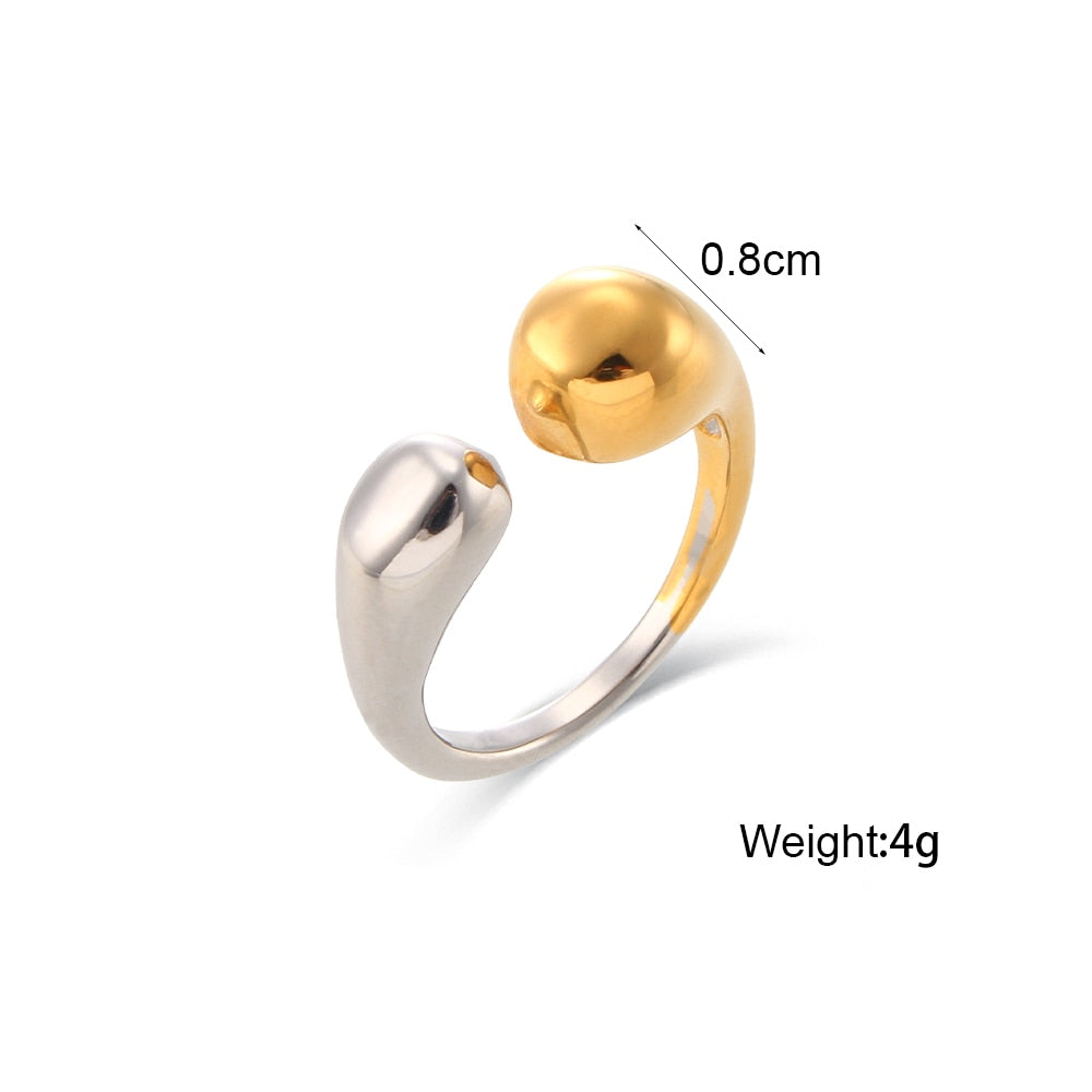 Waterdrop Gold&Silver Rings