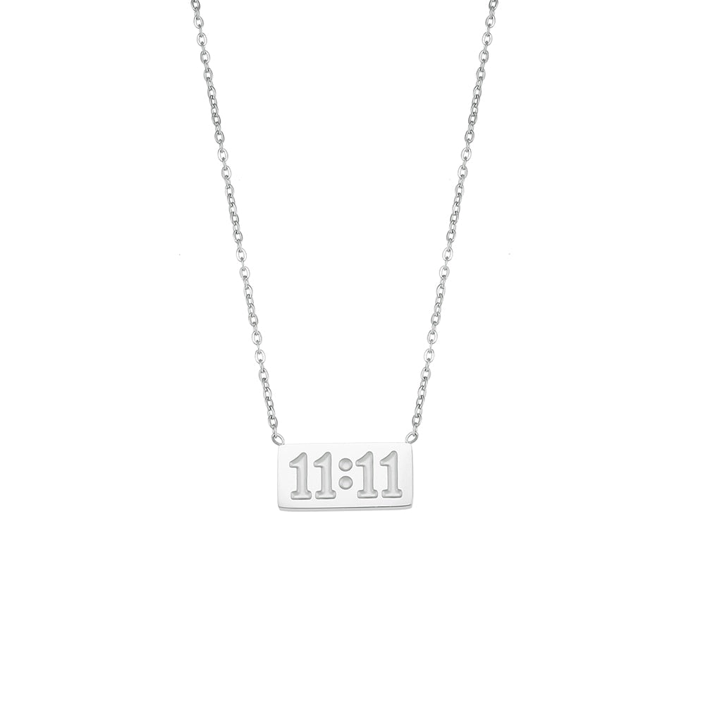 11:11 Rectangle Pendant Necklace