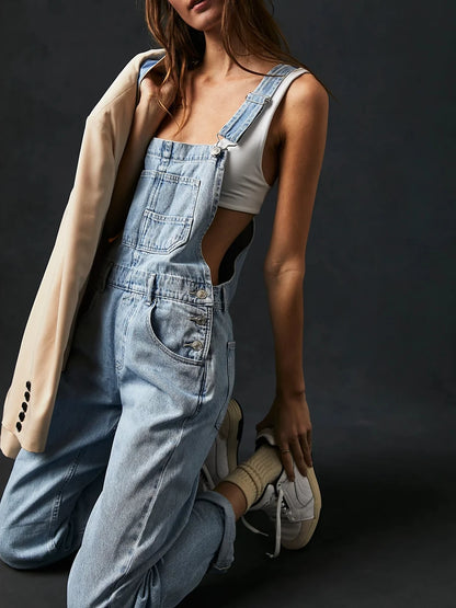 Denim Long Jumpsuit