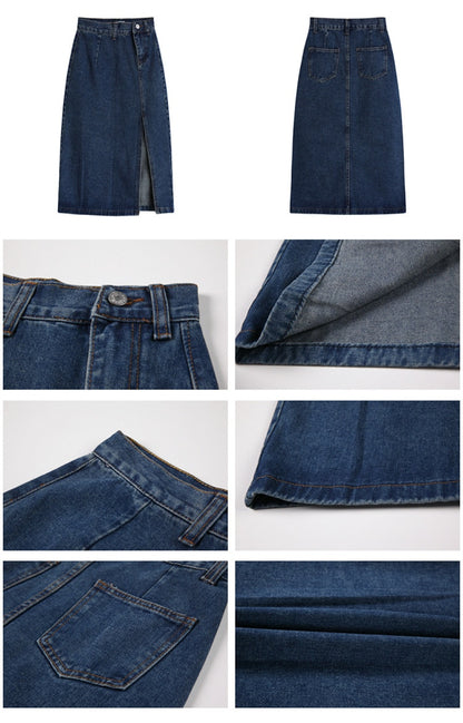 Midi Denim Skirts