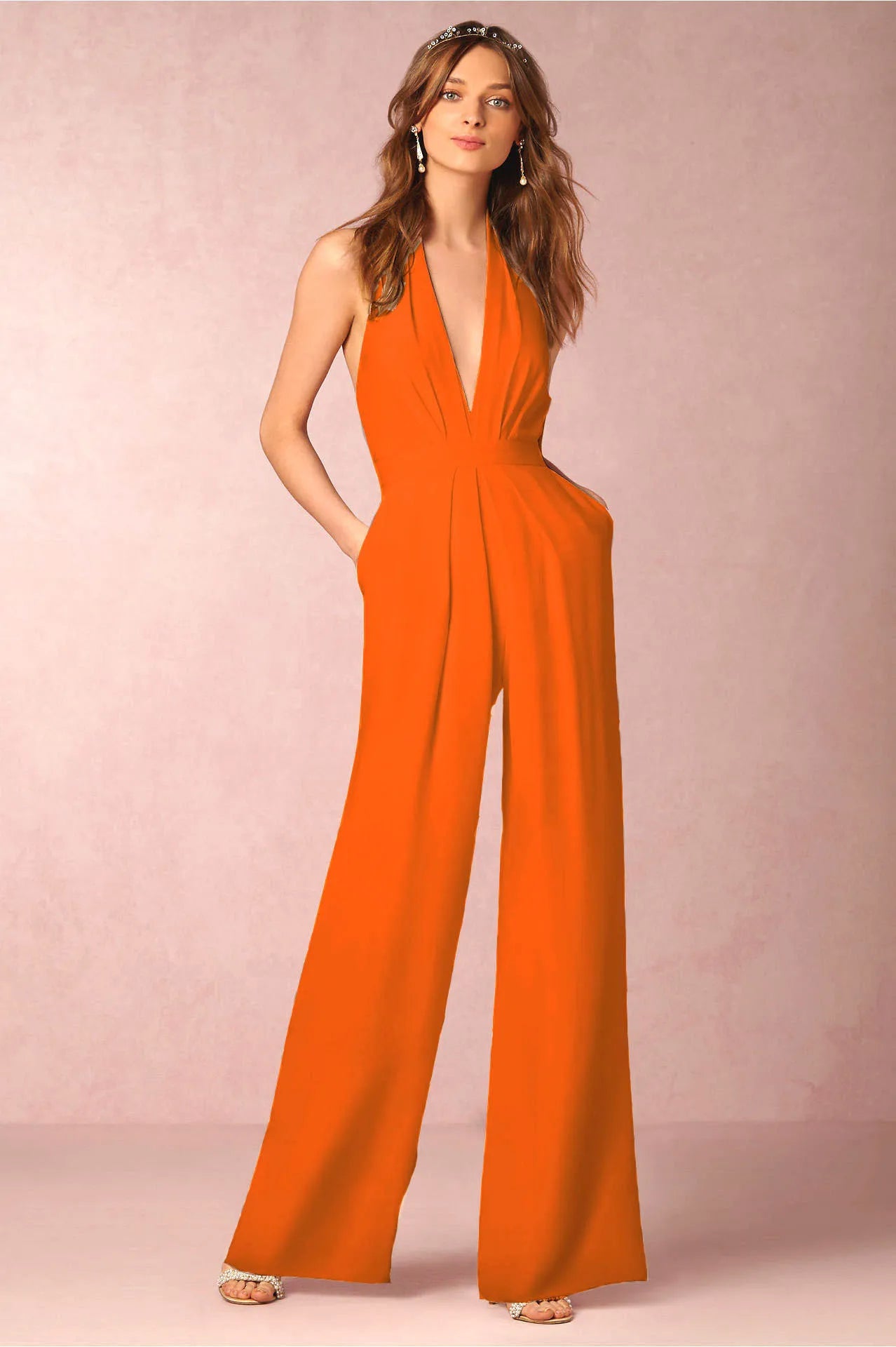 Sleeveless Wide Leg Jumpsuit