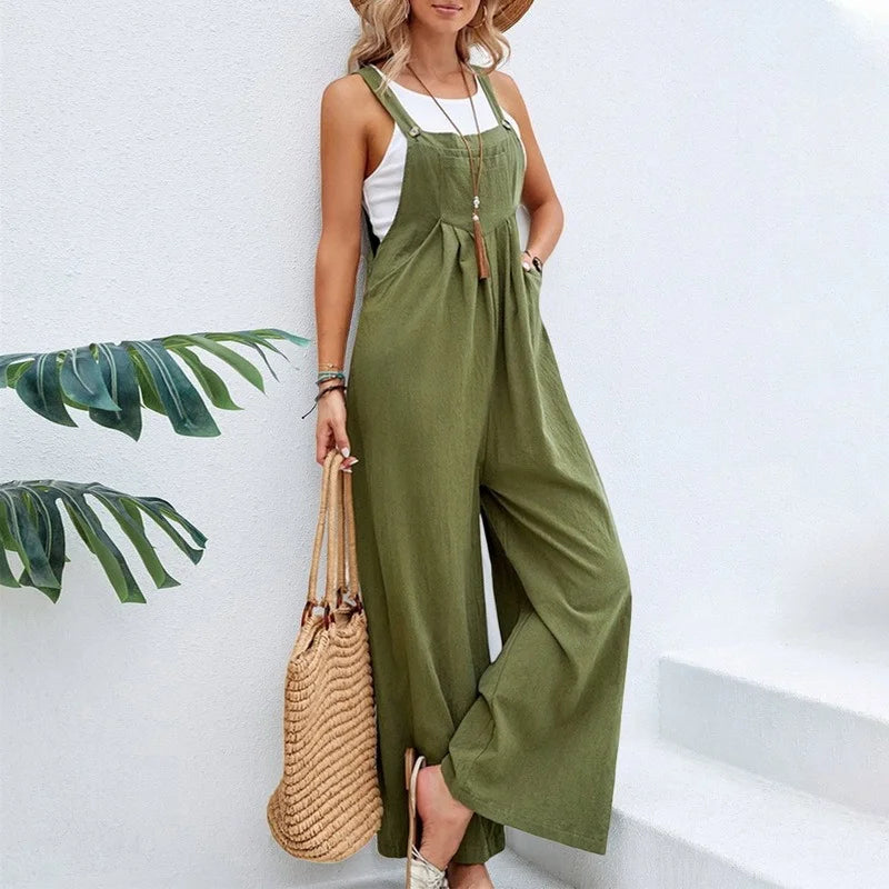 Wide Leg Baggy Overalls