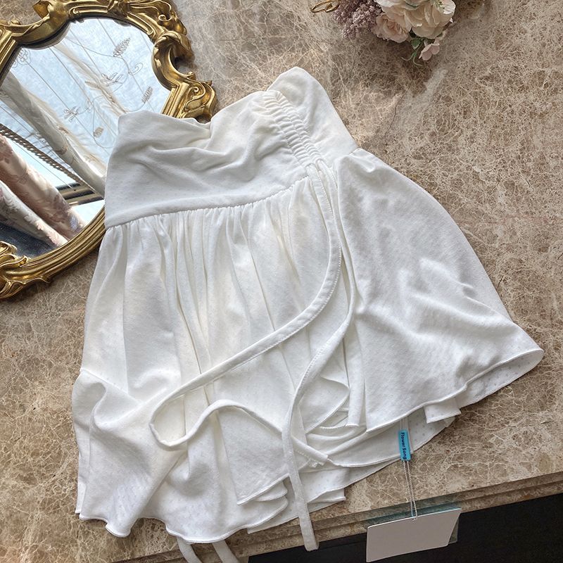 White Pleated Mini Skirts