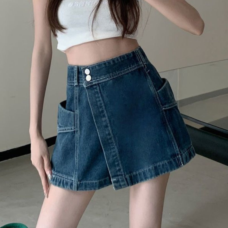 Denim Skorts