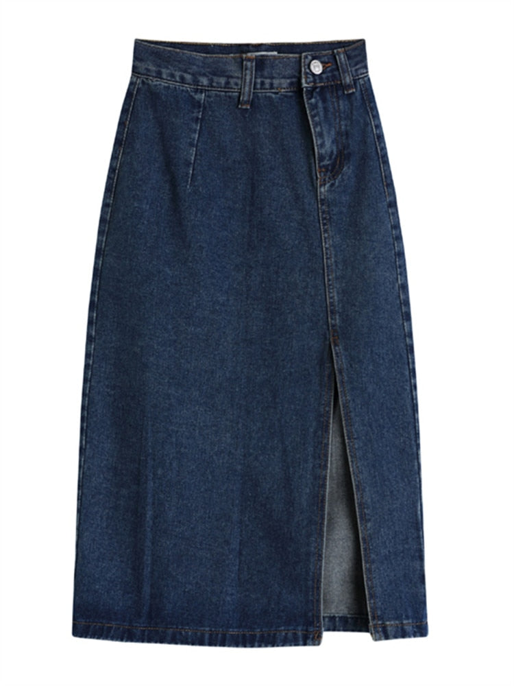 Midi Denim Skirts