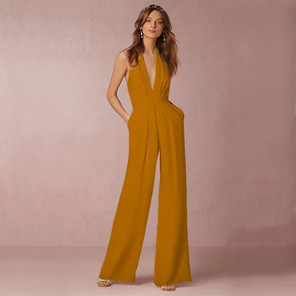 Sleeveless Wide Leg Jumpsuit