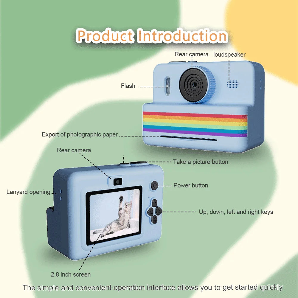 2.8 Inch Instant Print Camera