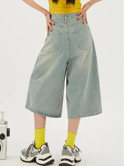 Low Waisted Cropped Wide Leg Short Pants