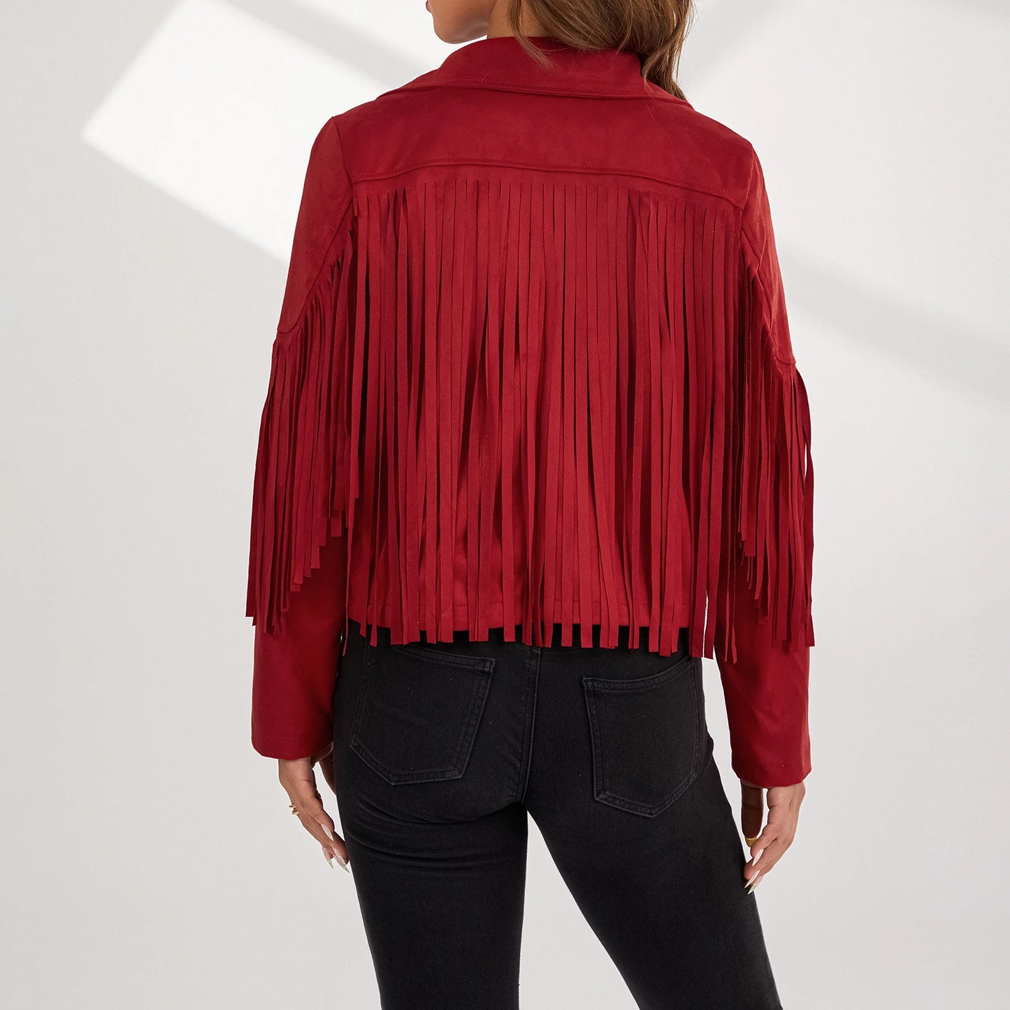 Jacket with Tassels Back