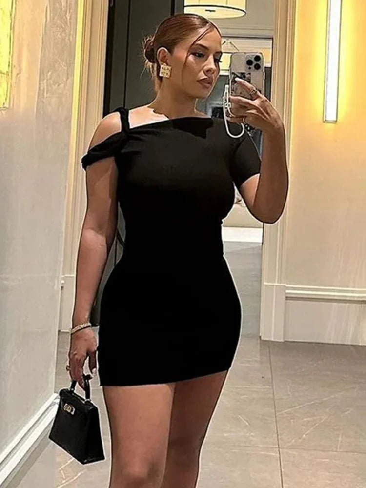 Bandage Off Shoulder Slim Dress